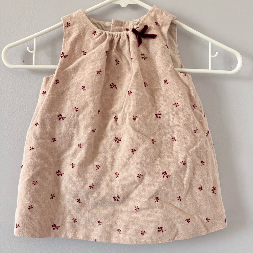 ZARA BabyGirl Pink Floral Dress – Size 12/18 Months